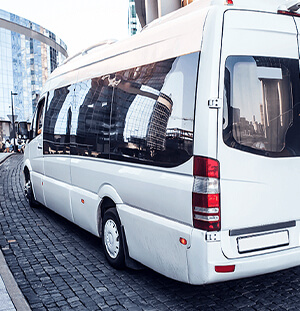 Backside image of a minibus