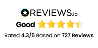 Reviews.io rating: 4.3 out of 5 based on 727 reviews – marked as Good